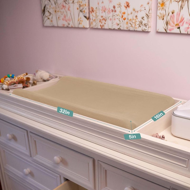MiFlor Mi Flor 2 Pack Muslin Changing Pad Cover 16x32x5 inches – Ultra Soft CPC Certified Baby Changing Table Cover with Elastic Corners, 360° Fit, Lightweight, Breathable, Fits Most Changing Pads - Image 2